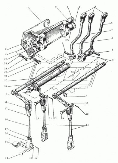 85-4607041-А Рычаг управления гидроузлами МТЗ МТЗ РУП